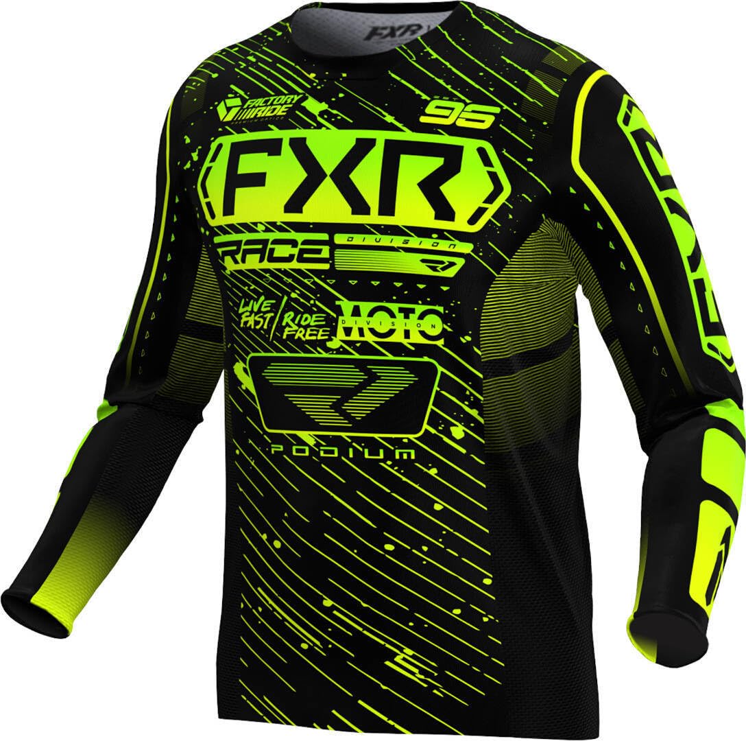 FXR Podium 2025 Motocross Jersey, schwarz/grün, L von FXR