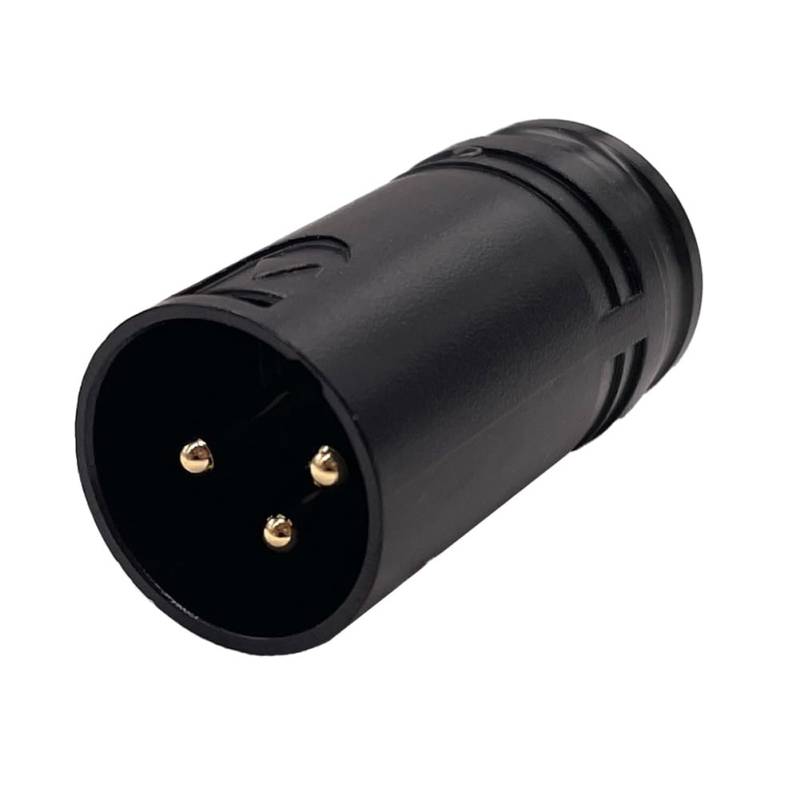 FYOBOT 20 Stück Neue Hochwertige Schwarze Schale Gold Pin Professioneller 3-Poliger Rechtwinkliger XLR-Stecker und -Buchse Stecker von FYOBOT