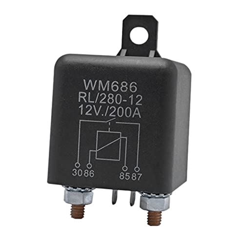 FYOBOT Batterietrennrelais 12V 4-Pin WM686 Startrelais Auto EIN/AUS-Schalter SchließEr Relais RL/280 200A von FYOBOT