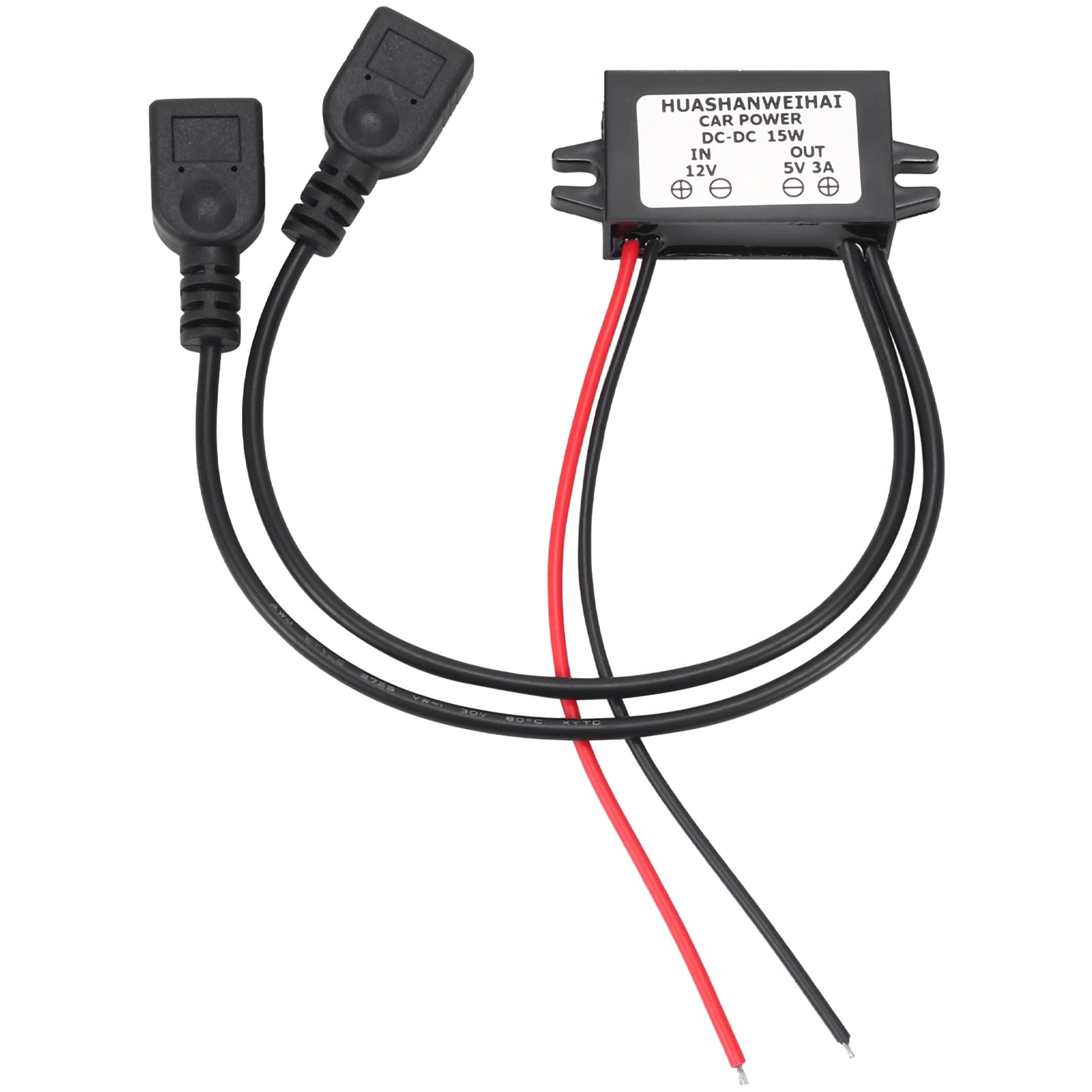 FYOBOT DC Konverter 12V bis 5V 3A Doppel 2 USB zu Auto Power Regler Spannung Tiefsetzsteller von FYOBOT