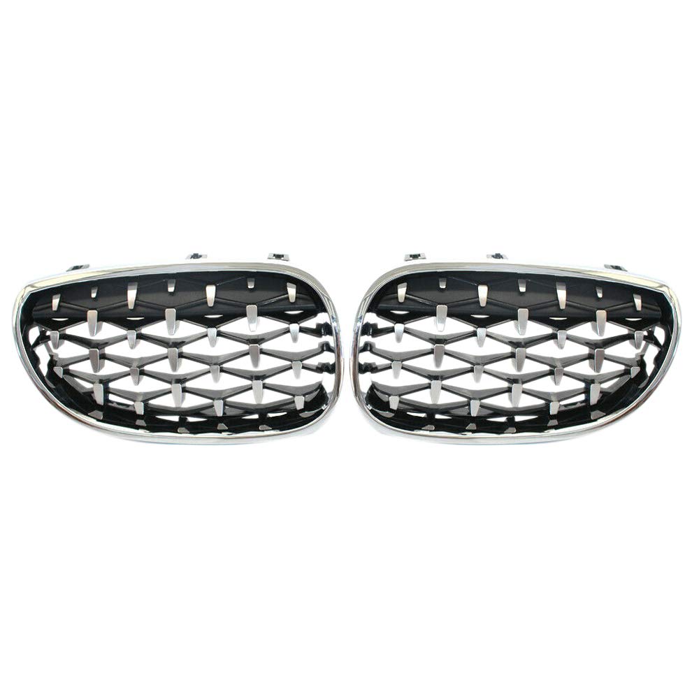 FYOBOT Front Nierengitter Grill Chrome Diamond Style für - 5Er E60 E61 5Er 520I 535I 550I 2004-2009 von FYOBOT