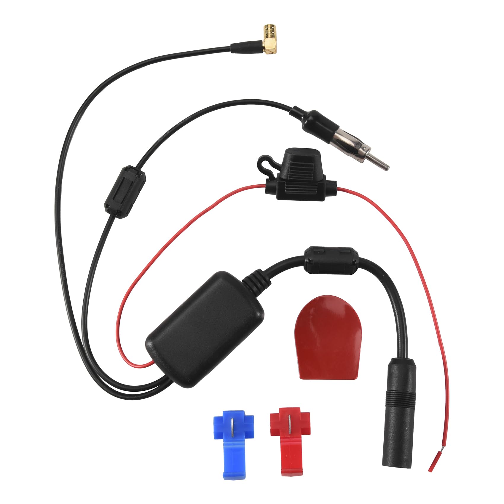 FYOBOT Universelles + FM Auto Antennen Antennen Splitter Kabel Digital Radio + VerstäRker ZubehöR von FYOBOT