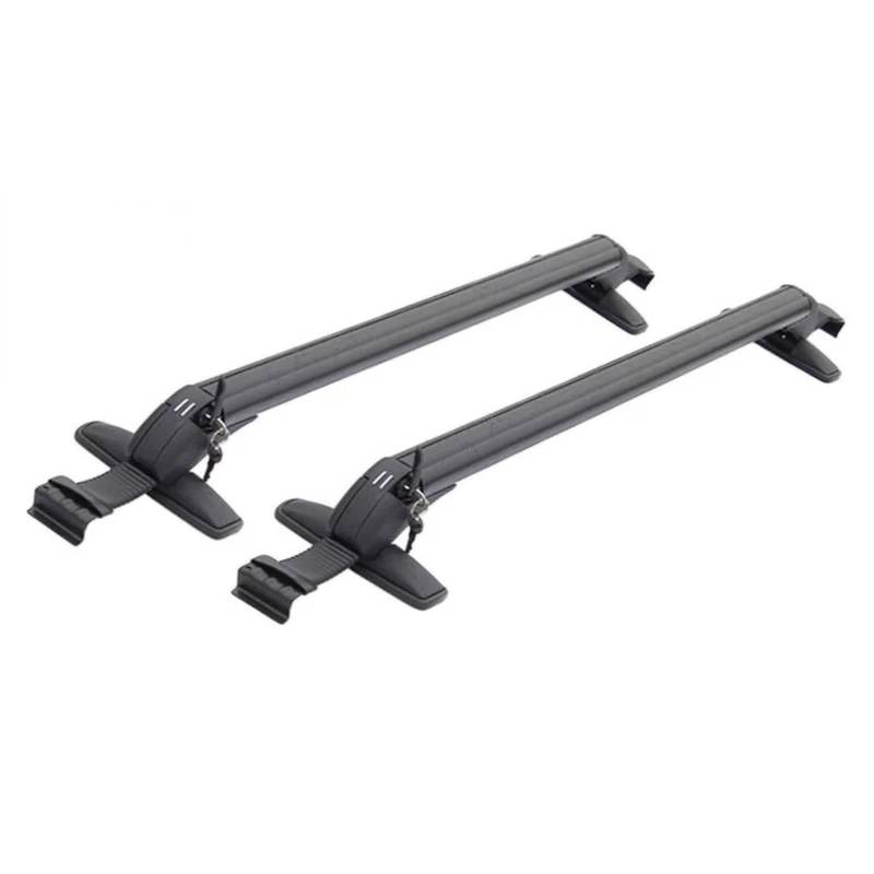 FYOSHDLY Dachträger 2PCS Universal Schwarz Fahrzeug Auto Dach Montage Rack Schiene Bar Aluminium Gepäckträger Top Auto Rack von FYOSHDLY