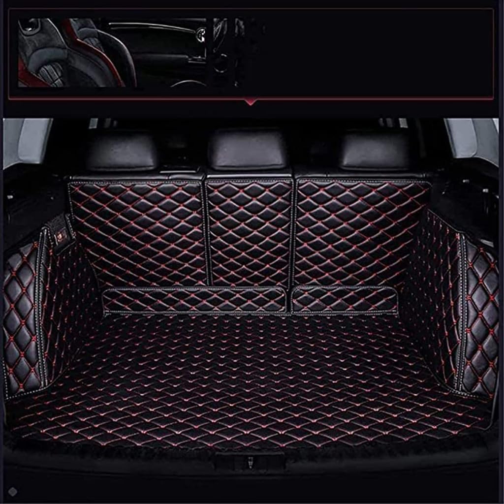 Auto Kofferraummatten Kofferraumwanne für Audi A1 8X (3-door) 2010-2018,Kratzschutz Kofferraumschutz mit Seitenschutz,A-Blackred von FYXASDNY