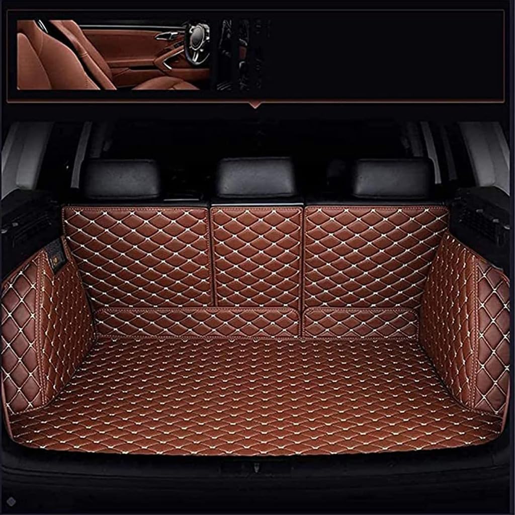 Auto Kofferraummatten Kofferraumwanne für BMW X6 F16 2014–2019,Kratzschutz Kofferraumschutz mit Seitenschutz,A-Brown von FYXASDNY