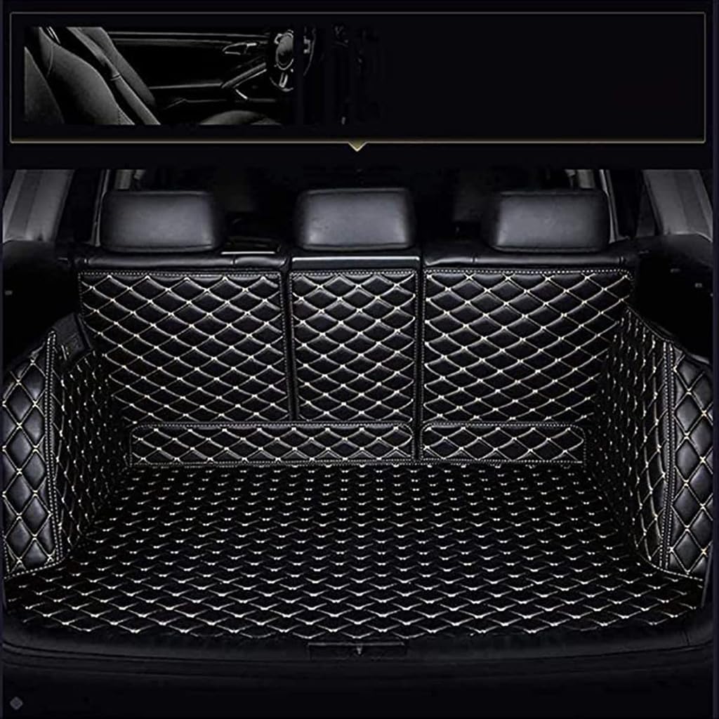 Auto Kofferraummatten Kofferraumwanne für Cadillac ATS Sedan 2013-2019,Kratzschutz Kofferraumschutz mit Seitenschutz,A-Blackbeige von FYXASDNY