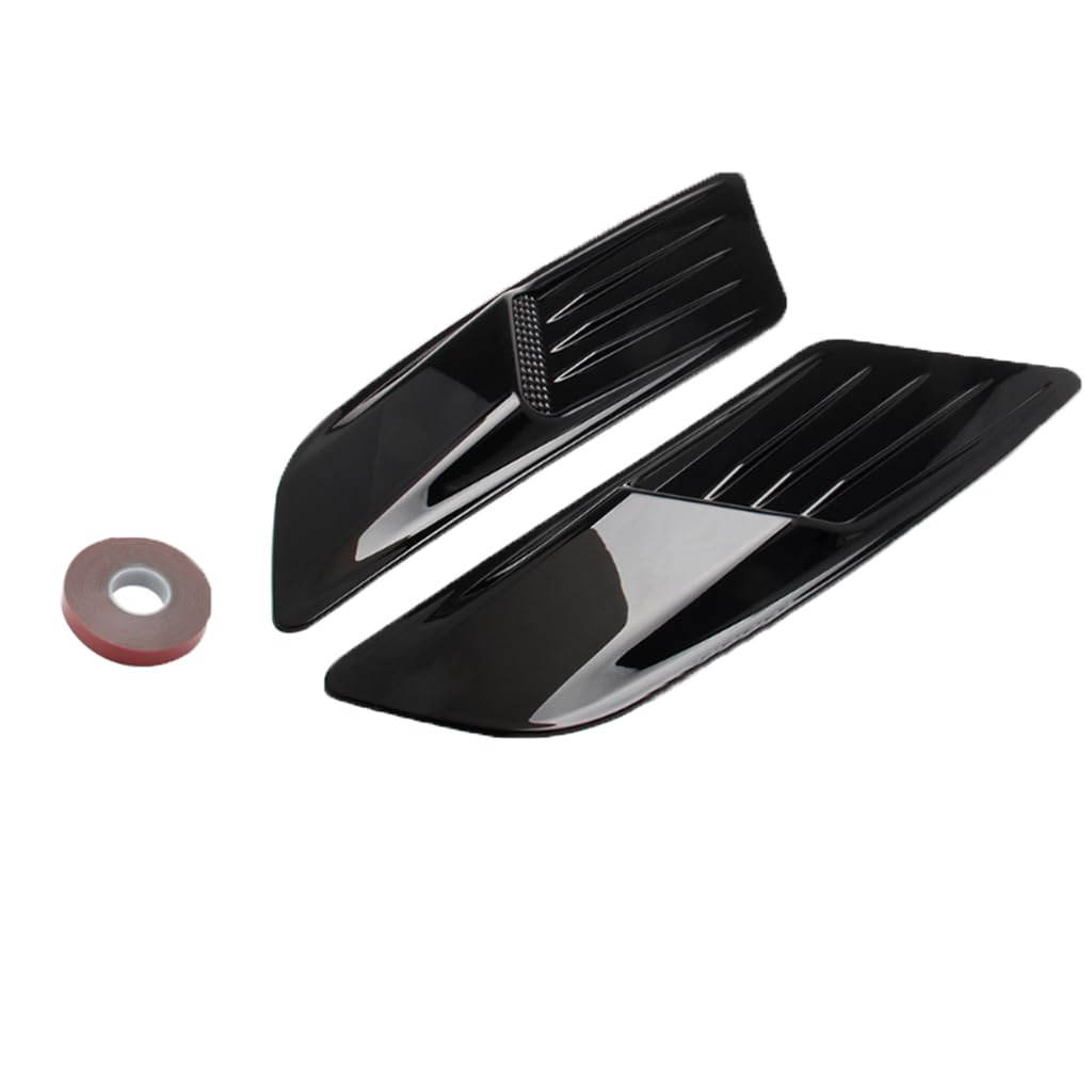 Auto Lufteinlass Gitter Schaufel Dekor für Audi A3 Hatchback 2003-2013,Car ABS Abdeckhauben Turbo Motorhaube Dekorativer Luftauslass Entlüftungsblende Dekoration Zubehör,Glossy Black von FYXASDNY