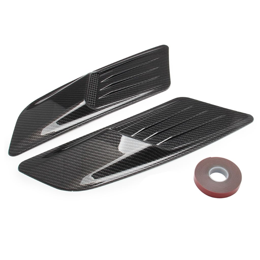 Auto Lufteinlass Gitter Schaufel Dekor für Opel Vectra C 2002-2008,Car ABS Abdeckhauben Turbo Motorhaube Dekorativer Luftauslass Entlüftungsblende Dekoration Zubehör,Carbon Fiber Look von FYXASDNY