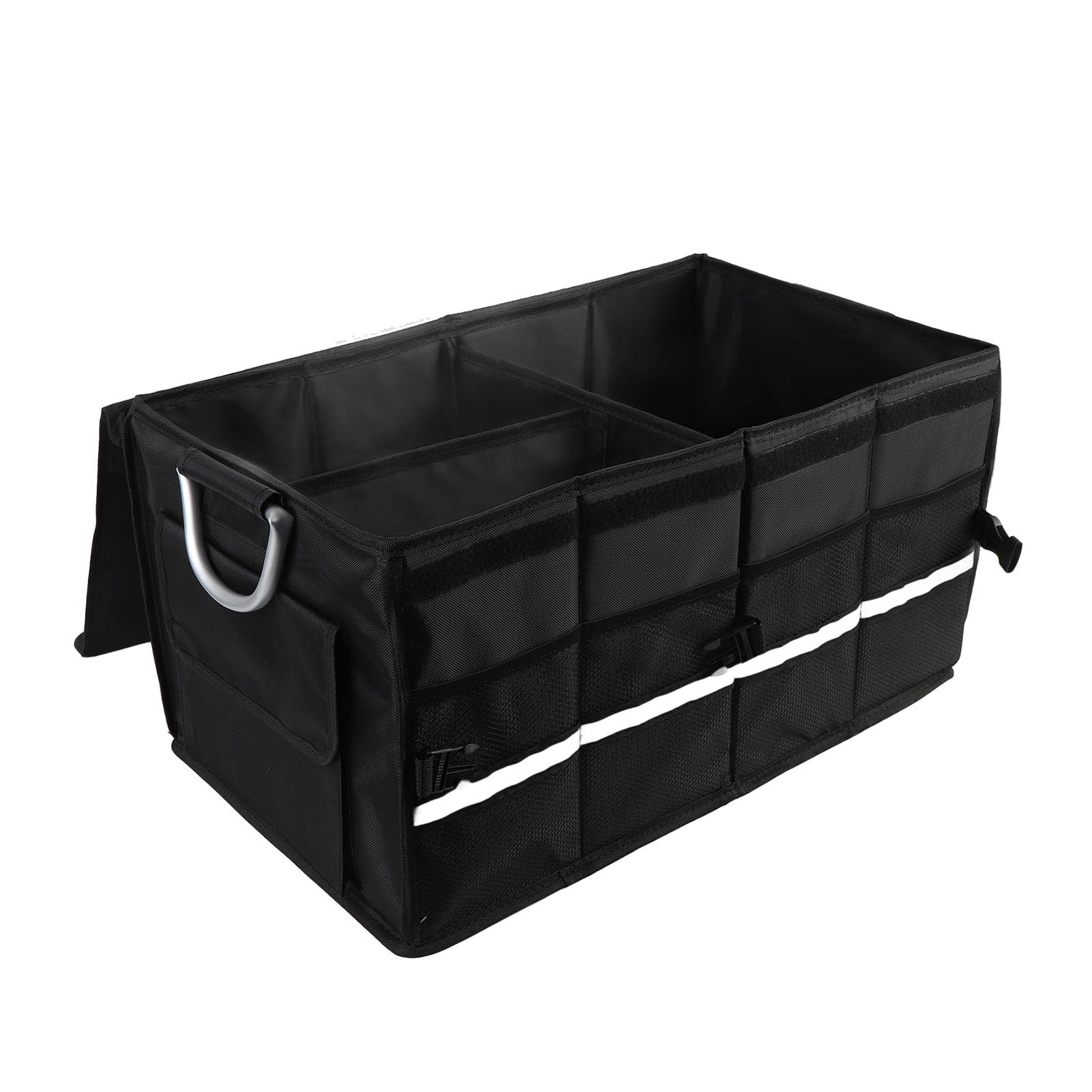 Auto Trunk Organizer, Zusammenklappbarer Multi -Kompartiment -SUV -Veranstalter, Faltbarer Trunk Organizer mit Griffen, 55 -l -Aufbewahrungsbox für Reisen, Camping, SUV, LKW von Fabater