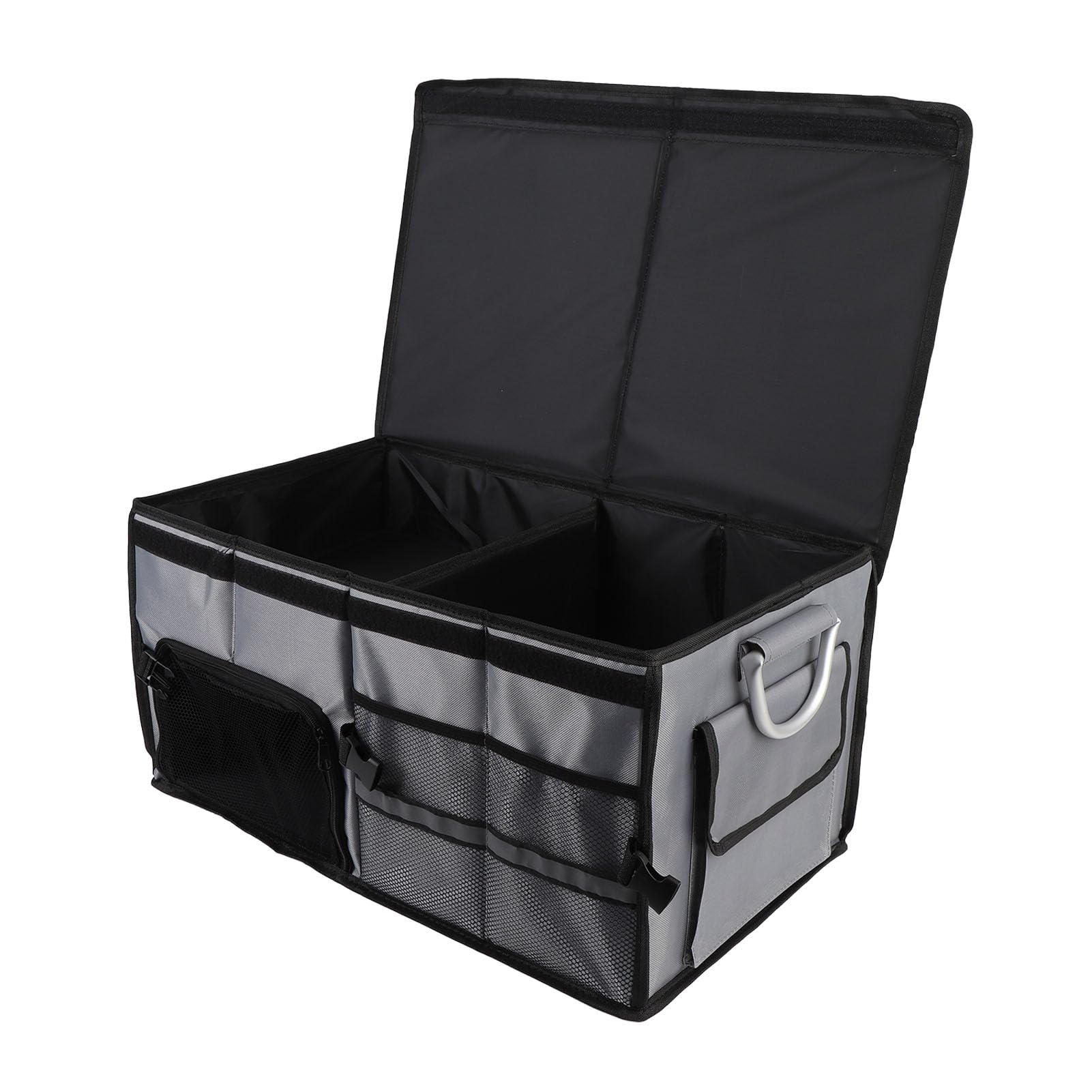 Auto Trunk Organizer, Zusammenklappbarer Multi -Kompartiment -SUV -Veranstalter, Faltbarer Trunk Organizer mit Griffen, 55 -l -Aufbewahrungsbox für Reisen, Camping, SUV, LKW von Fabater