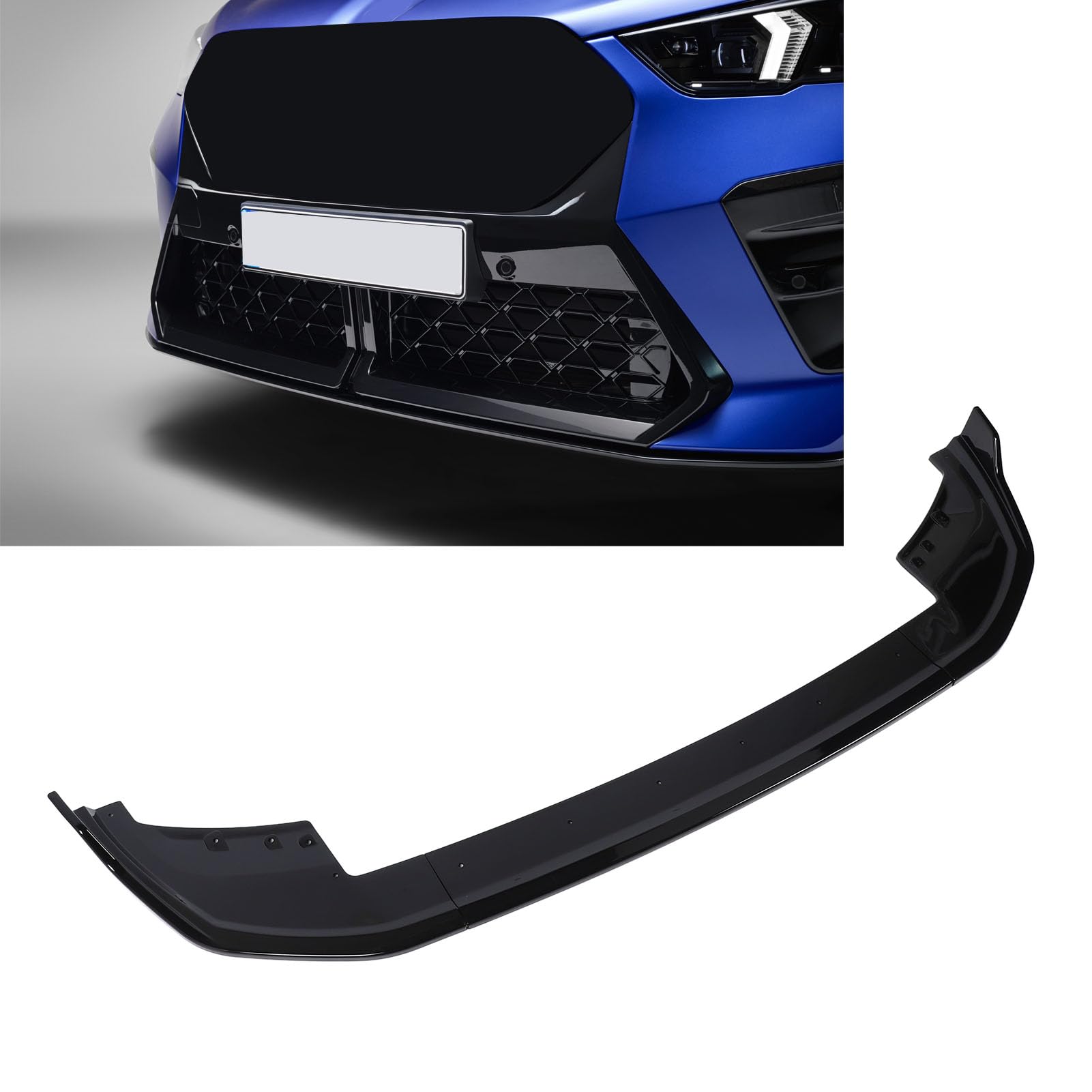 Fabater Frontstoßstangen-Lippenspoiler, 3 Stück ABS-Autospoiler-Splitter-Diffusor-Schutz für X2 U10 M Sport 2023+, Frontstoßstangen-Lippen-Unterkinn-Spoiler, Verbesserte Stabilität von Fabater