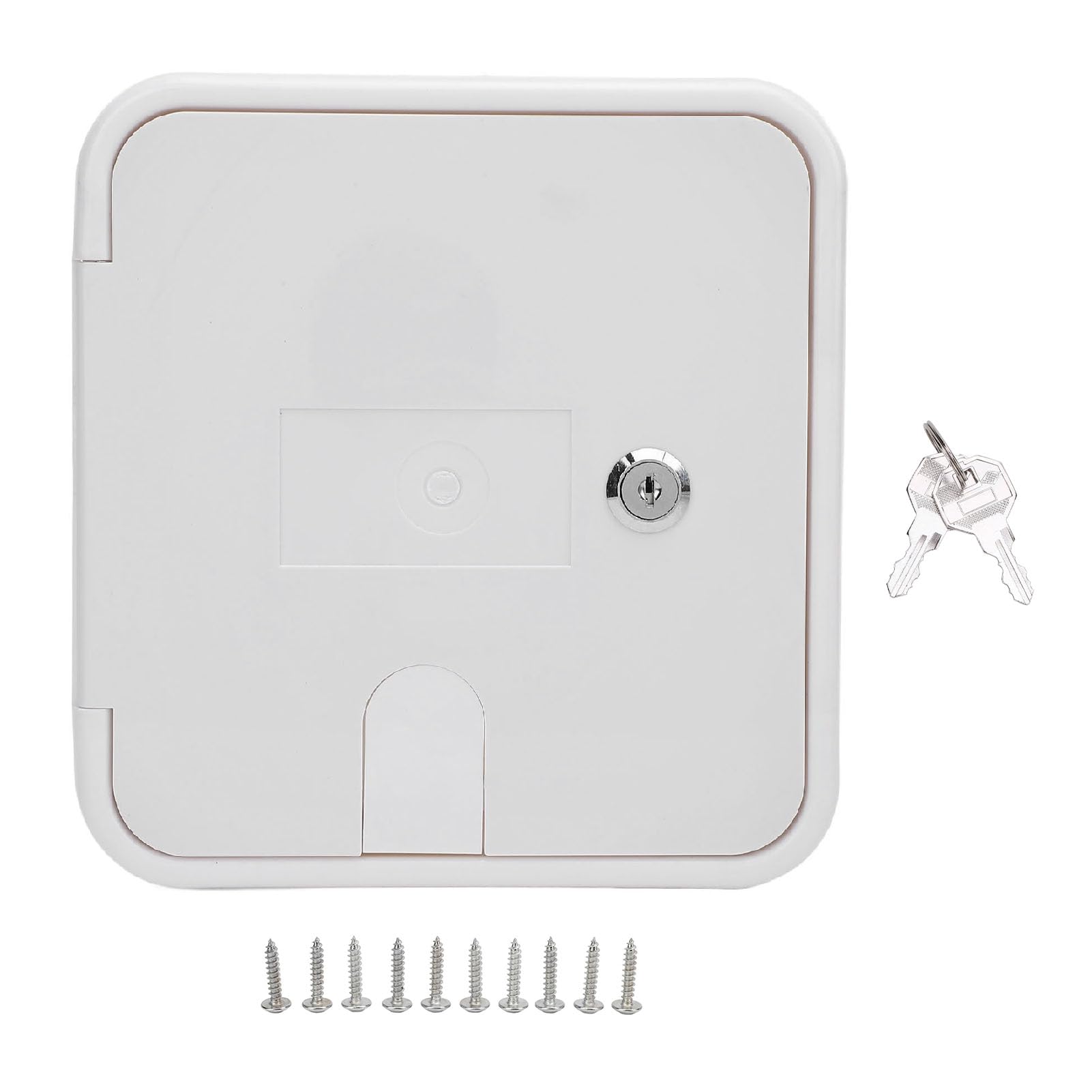 Fabater RV-Zugangstür, Wohnmobil-Anhänger-Stromkabel-Kabelklappe mit 2 Schlüsseln, Stromkabel-Anhänger-Netzkabel-Kabelklappe, Schlauchaufbewahrungstürfach von Fabater