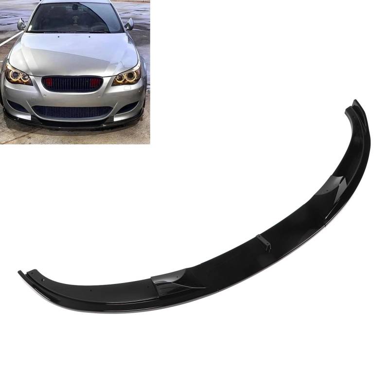 Frontstoßstangen-Lippenspoiler, 3-teiliges Hochfestes, Sportliches Frontstoßstangen-Bodykit, Frontstoßstangen-Lippen-Kinnsplitter-Diffusor für E60 E61 M5 2005–2010 (glänzend von Fabater