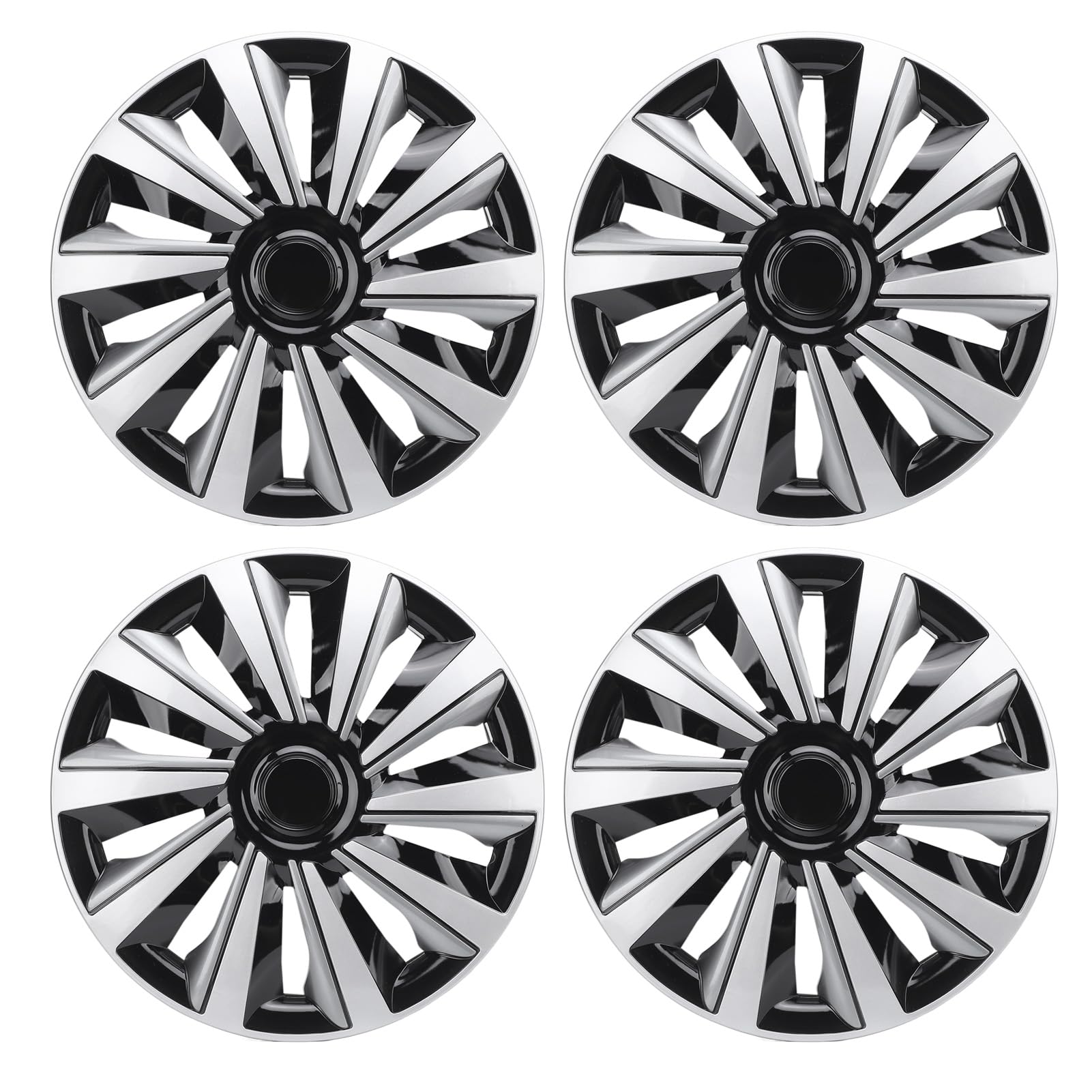 Hubcaps, Set von 4, 15in Rad Kappe Abdeckung Rad Felge Ersatz für Sitz für Clio für 208 für 500 für V40, Snap On, Kratz Fest, Automotive Naben Kappe von Fabater