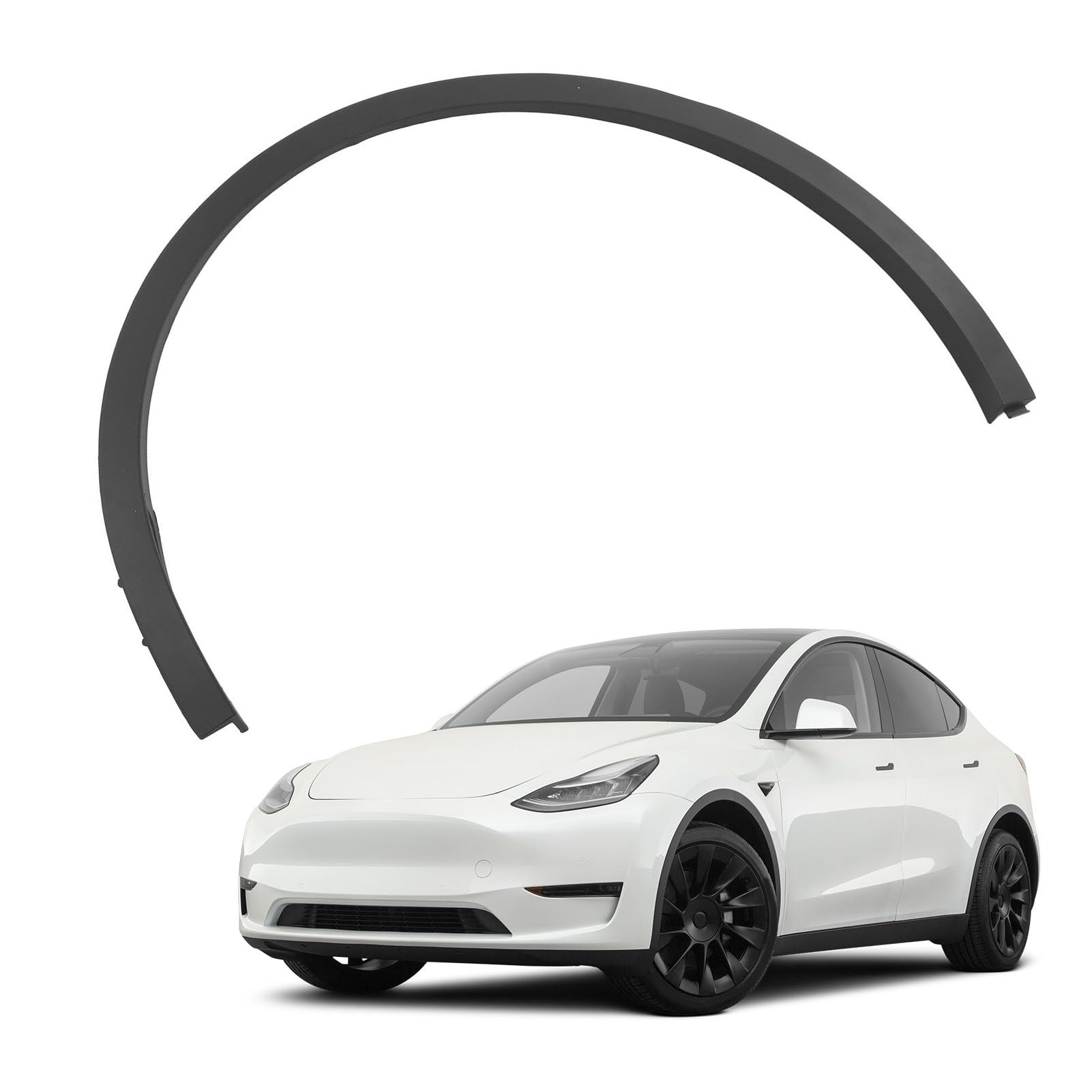 Kotflügelverbreiterung für Tesla Model Y 2020 Bis 2023, Fahrer-/Beifahrerseite, Radkotflügelverbreiterungs-Formteil-Ersatz, Radabdeckungsbogenverkleidung (Vorne Links) von Fabater