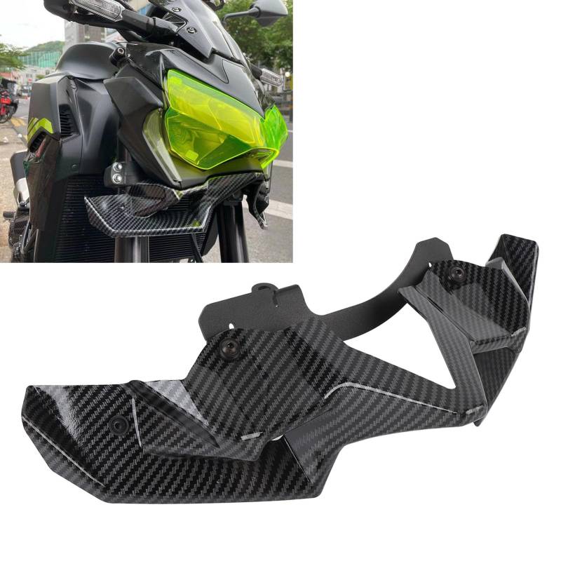 Motorrad-Front-Winglet, Vorderes Aerodynamisches Winglet, Verbessert die Fahrstabilität, Frontverkleidungs-Winglet für Z900 2020–2024, Motorrad-Verkleidungszubehör von Fabater