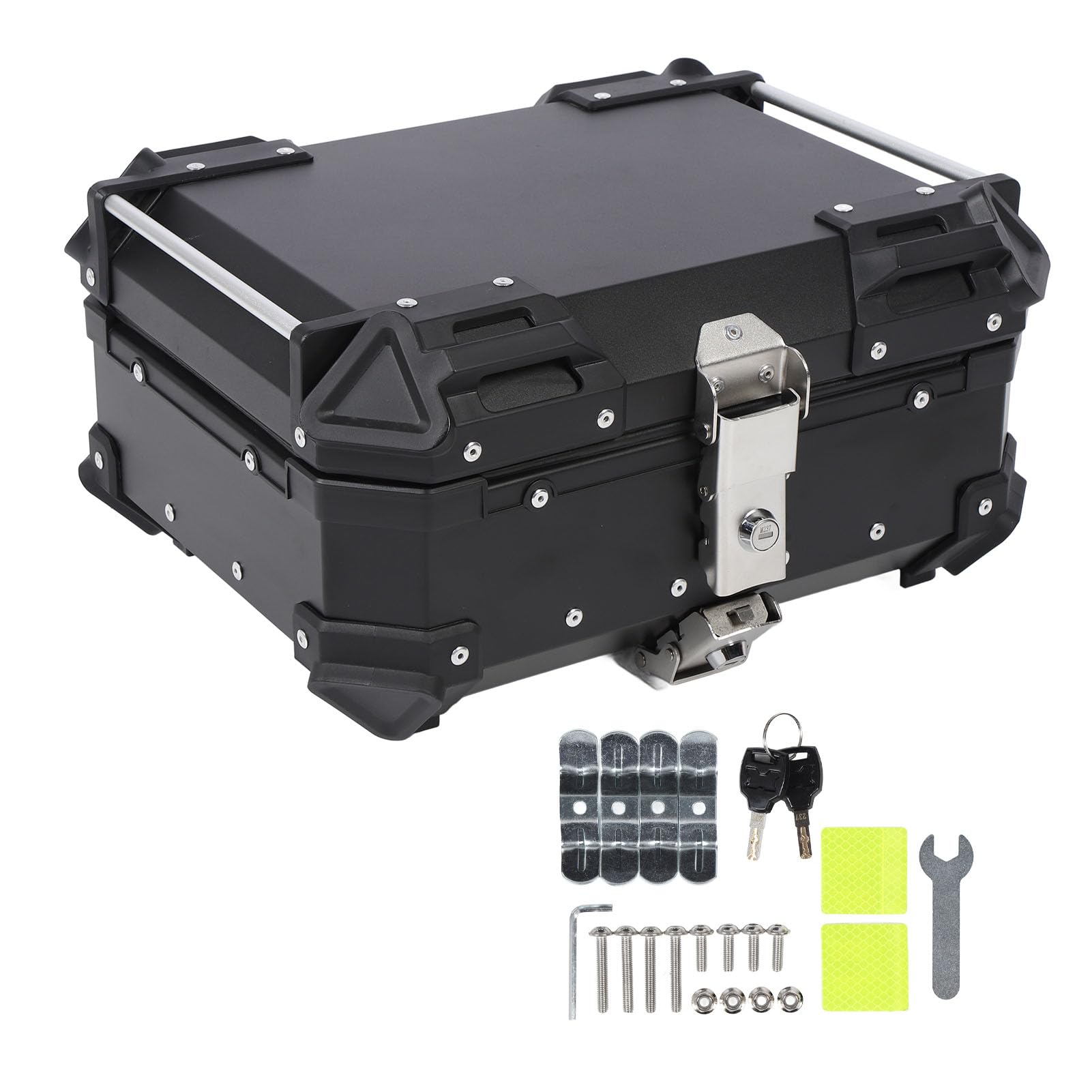 Motorrad-Topcase, 25 L Motorrad-Topcase, Wasserabweisende Motorrad-Heckbox aus Aluminiumlegierung mit Sicherheitsschloss, Universeller Motorrad-Aufbewahrungskoffer, Hinteres von Fabater