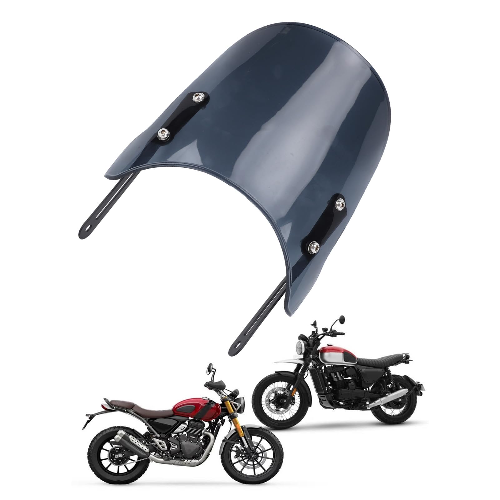 Motorrad-Windschutzscheibe, Windabweiser PMMA-Panel Vorne Windabweiser mit Halterung für Scrambler 400X 2023–2024, für Speed ​​400 2023–2024, für Street Scrambler 900 2017–2024 von Fabater