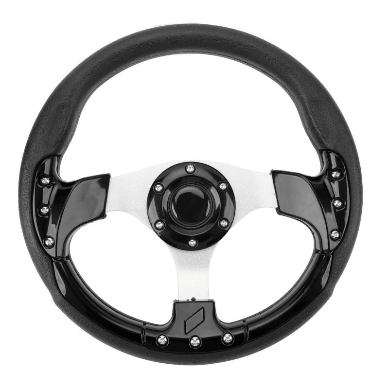 Rennlenkrad, 13-Zoll-Universal-Autolenkrad für Rennen, Auto-Sim-Fahren, 6-Schrauben-Auto-Sportlenkrad, Stilvolles Aussehen, Verbesserter Griff, Einfache Installation (BLACK) von Fabater