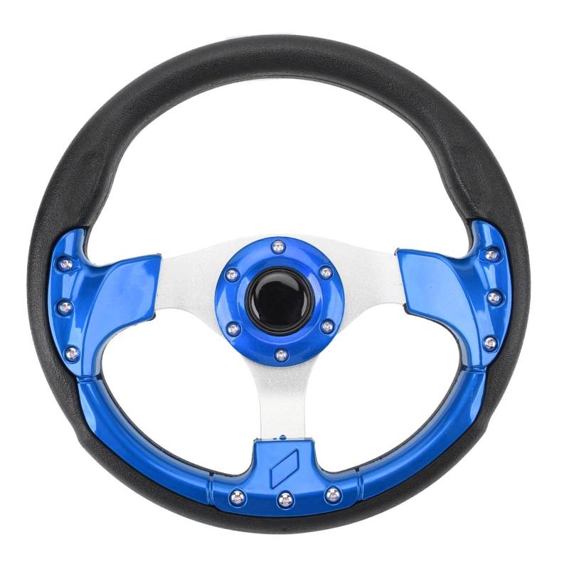 Rennlenkrad, 13-Zoll-Universal-Autolenkrad für Rennen, Auto-Sim-Fahren, 6-Schrauben-Auto-Sportlenkrad, Stilvolles Aussehen, Verbesserter Griff, Einfache Installation (BLUE) von Fabater