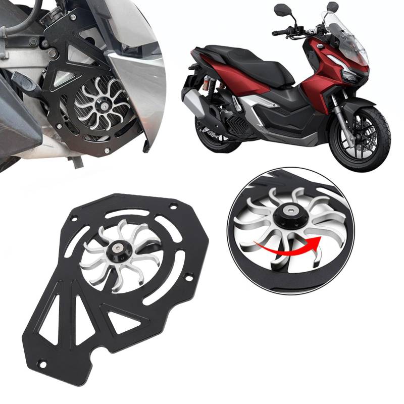 Schutzabdeckung für Motorrad-Kühlerschutz, kompatibel mit ADV 160 2022–2024, 160 2021–2024, Aluminiumlegierung, stilvoller Look, Ersatz für Motorrad-Wassertankschutz (SILVER) von Fabater