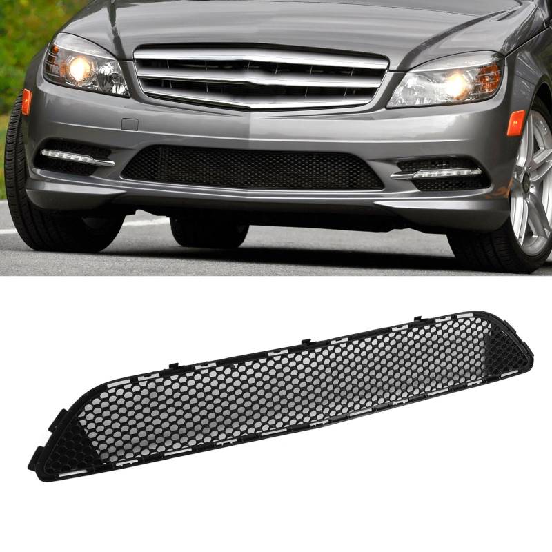 Unterer Kühlergrill der Vorderen Stoßstange, Kompatibel mit 2008–2011 C-Klasse W204 AMG Line, 2008–2011 AMG C63, Mittlere Stoßstangengrillabdeckung, Ersatz für 2048850153 von Fabater