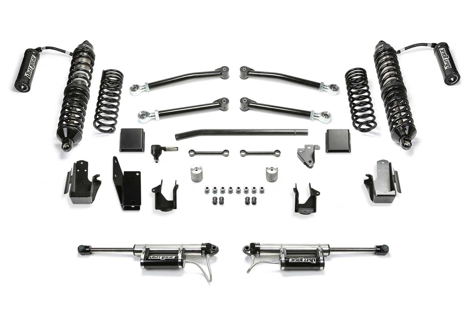 Fabtech - 20-22 Jeep JT 4WD Diesel 7,6 cm Trail w/DLSS 2.5 Gewindefahrwerk Resi & RR DLSS Resi (K4214DL) von Fabtech