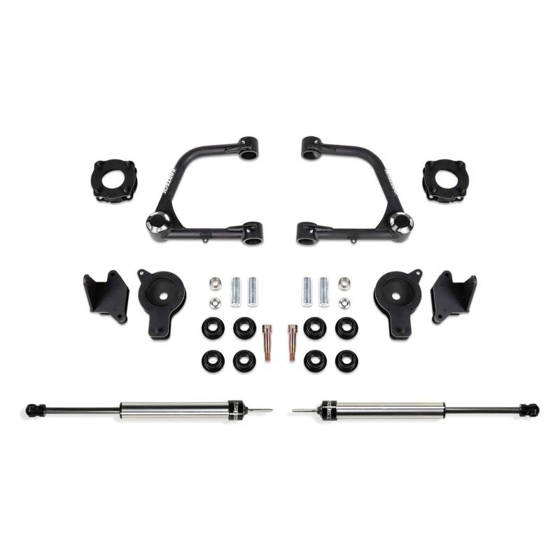 Fabtech 2022 Tundra 4WD 7,6 cm UCA Kit mit Uniballs/Fr Shock Spacers/Rr DLSS/Rr Airbag-Abstandshalter (K7089DL) von Fabtech