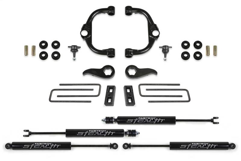 Fabtech K1179M Kugelgelenk UCA Lift System mit Stoßdämpfern 8,9 cm Lift w/Stealth Shocks vorne und hinten inkl. PN [FTS21276/FTS755/FTSBK21/FTS6341/FTS6019] Kugelgelenk UCA Lift System w/Shocks von Fabtech