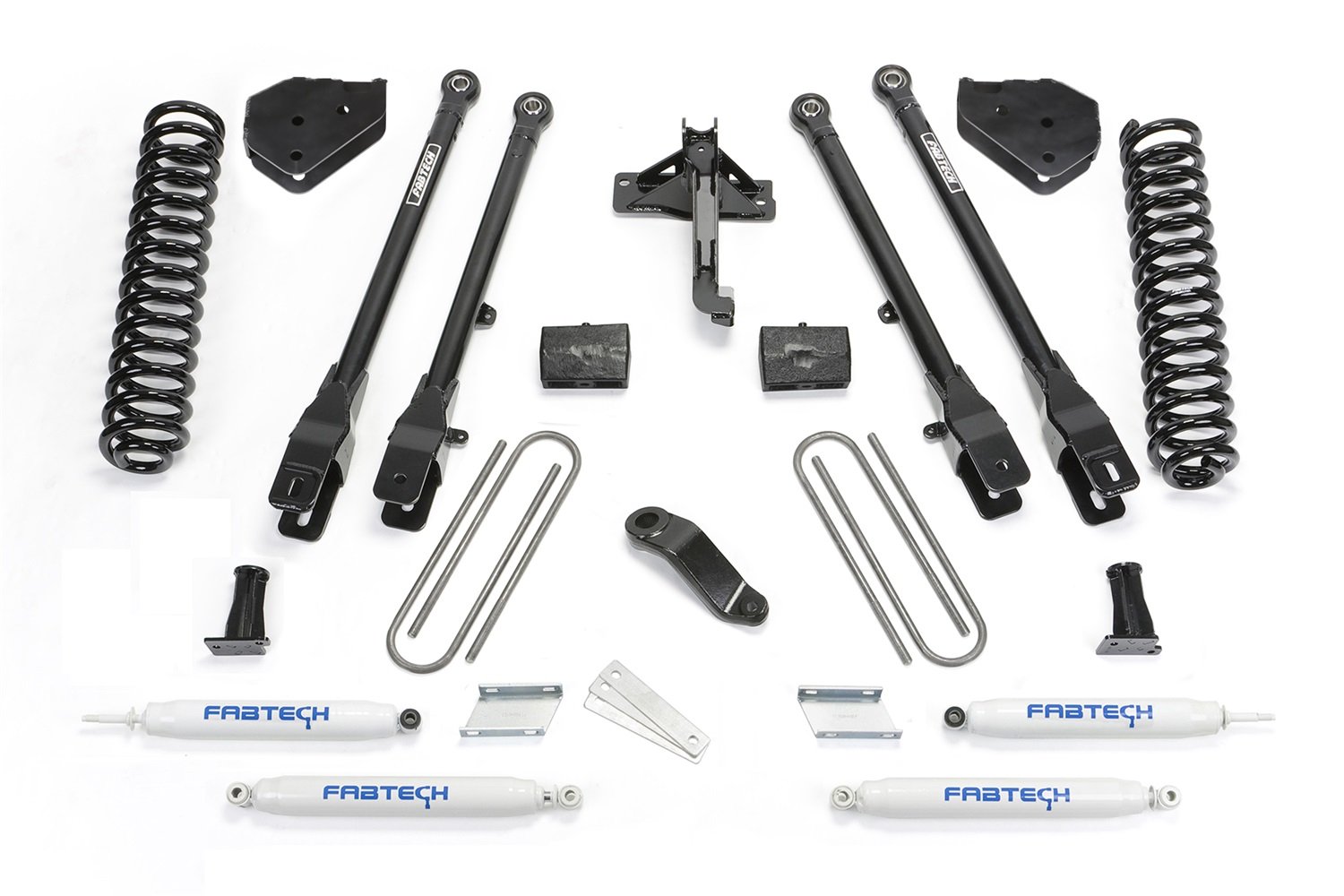 Fabtech K2219 4 Link Lift System 15,2 cm Lift inkl. Performance Shocks 4 Link Lift System von Fabtech