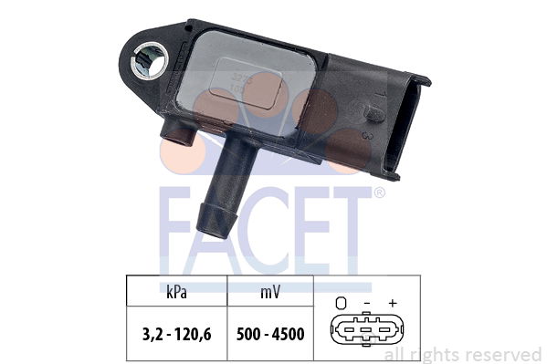 Sensor, Abgasdruck Facet 10.3273 von Facet