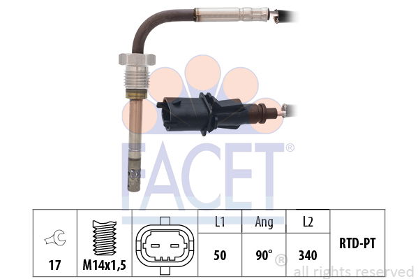 Sensor, Abgastemperatur Facet 22.0042 von Facet