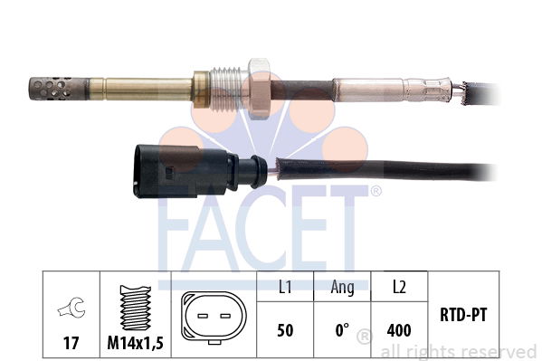 Sensor, Abgastemperatur Facet 22.0066 von Facet