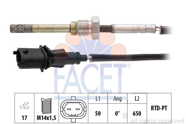 Sensor, Abgastemperatur Facet 22.0134 von Facet