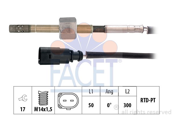 Sensor, Abgastemperatur Facet 22.0146 von Facet