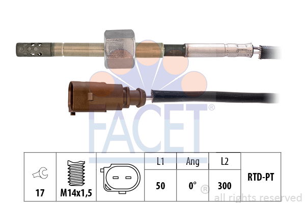 Sensor, Abgastemperatur Facet 22.0149 von Facet