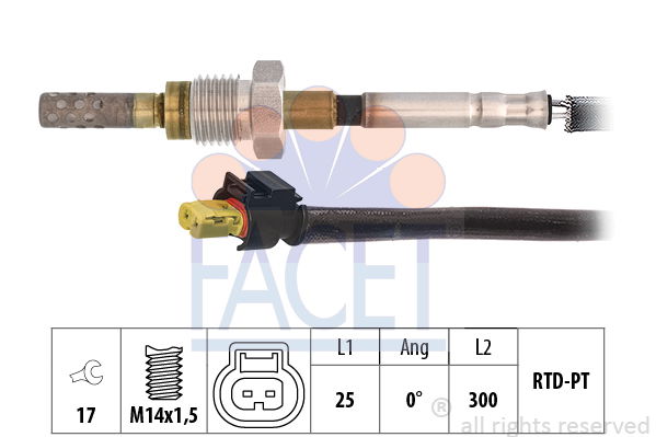 Sensor, Abgastemperatur Facet 22.0151 von Facet