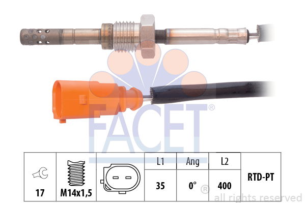 Sensor, Abgastemperatur Facet 22.0158 von Facet