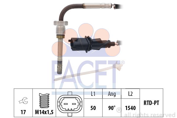 Sensor, Abgastemperatur Facet 22.0226 von Facet