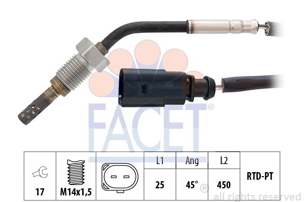 Sensor, Abgastemperatur Facet 22.0287 von Facet