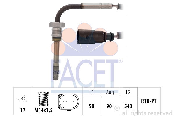 Sensor, Abgastemperatur Facet 22.0288 von Facet