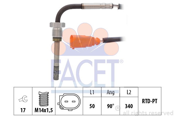 Sensor, Abgastemperatur Facet 22.0321 von Facet