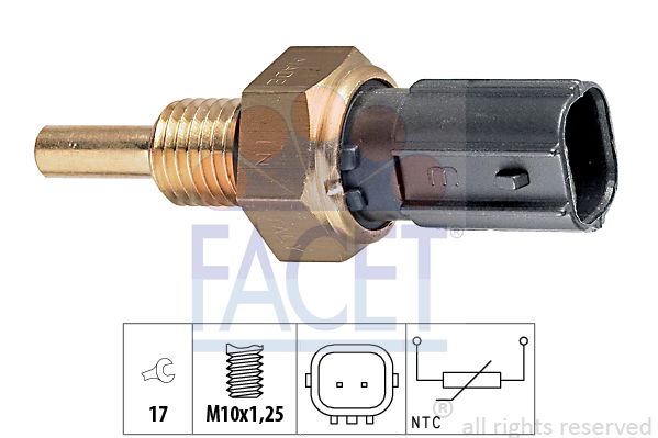 Sensor, Kühlmitteltemperatur Facet 7.3299 von Facet