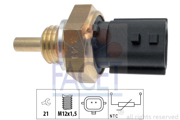 Sensor, Kühlmitteltemperatur Facet 7.3341 von Facet