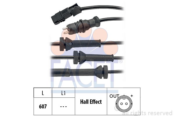 Sensor, Raddrehzahl Facet 21.0069 von Facet