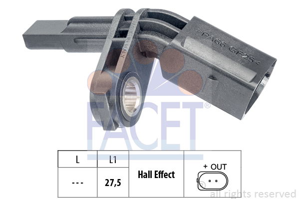 Sensor, Raddrehzahl Facet 21.0172 von Facet