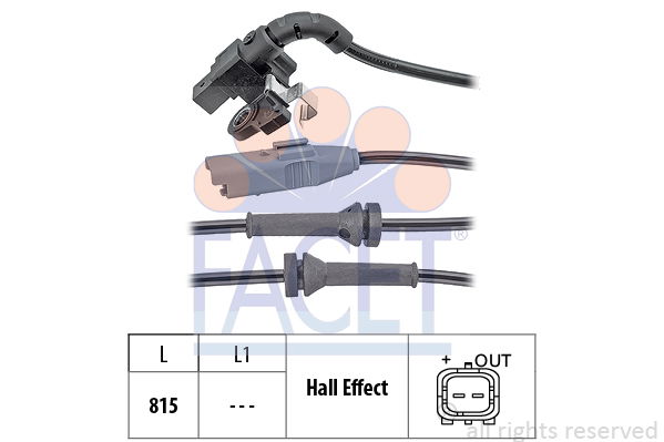 Sensor, Raddrehzahl Hinterachse Facet 21.0063 von Facet