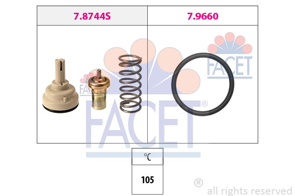 Thermostat, Kühlmittel Facet 7.8744 von Facet