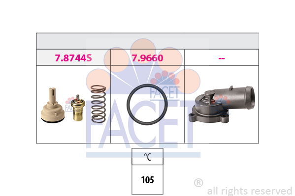 Thermostat, Kühlmittel Facet 7.8744K von Facet