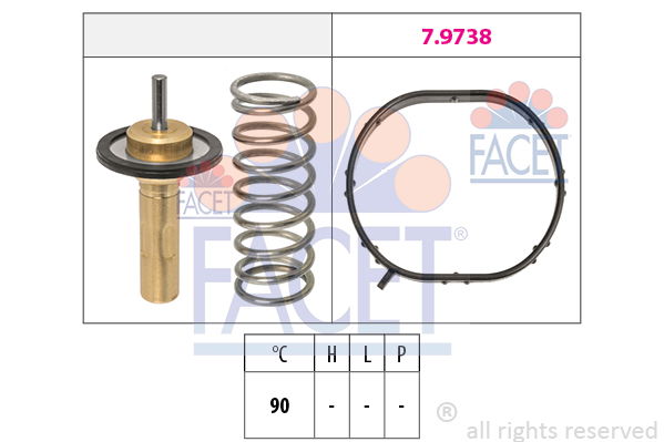 Thermostat, Kühlmittel Facet 7.8974 von Facet